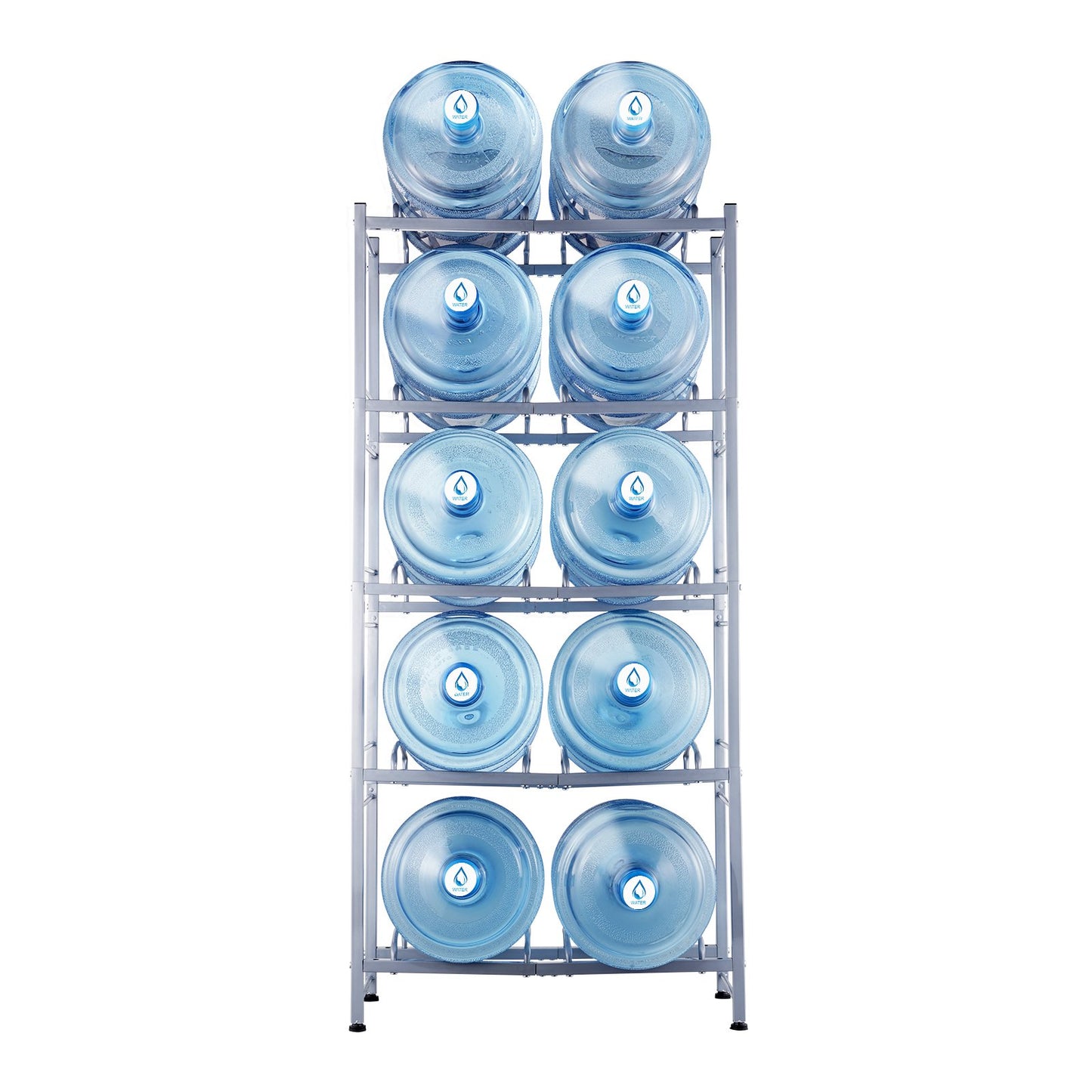 5 Tiers Water Jug Holder, 5 Gallon Water Bottle Holder, Double Row