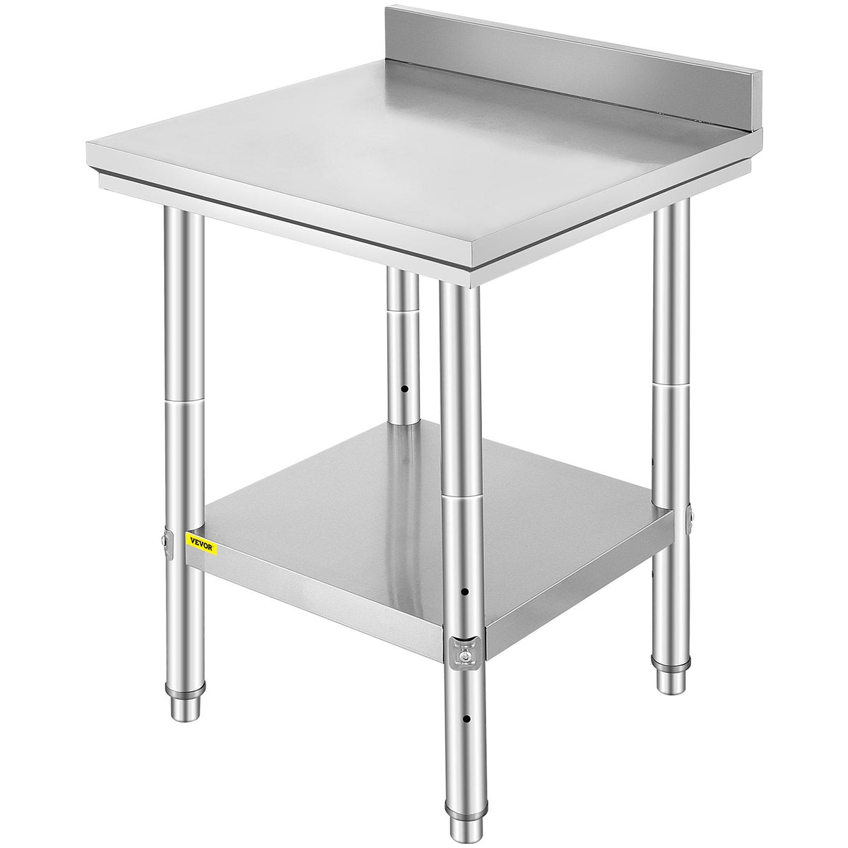 VEVOR 24 x 24 x 35 Inch Stainless Steel Work Table, Commercial Food