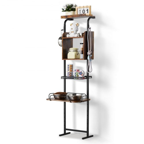 Pet Feeding Station with Storage, Elevated Dog Bowls, Raised Dog Bowl