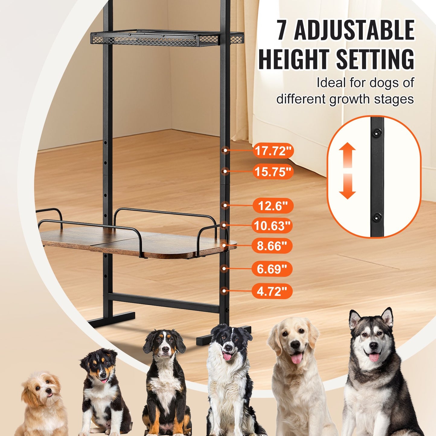 Pet Feeding Station with Storage, Elevated Dog Bowls, Raised Dog Bowl