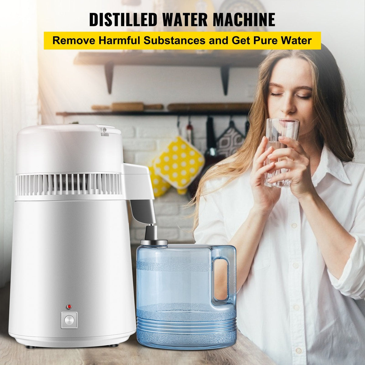 Newest 4L Dental  Medical Pure Water Distiller All Stainless Steel