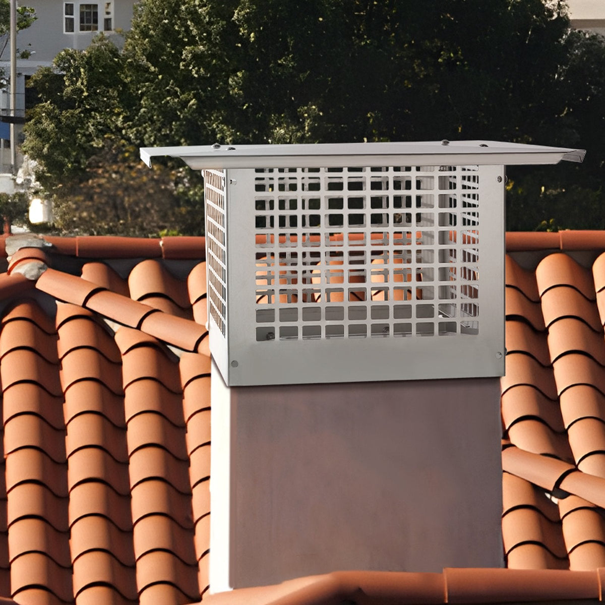 VEVOR Chimney Cap, 17 x 17 inch, 304 Stainless Steel Fireplace Chimney