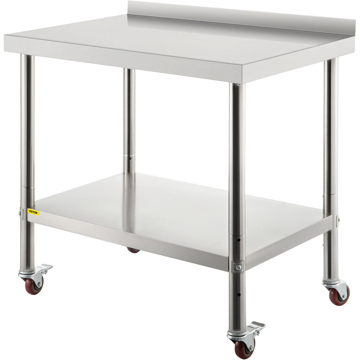 VEVOR Stainless Steel Prep Table, 36 x 24 x 35 Inch, 440lbs Load