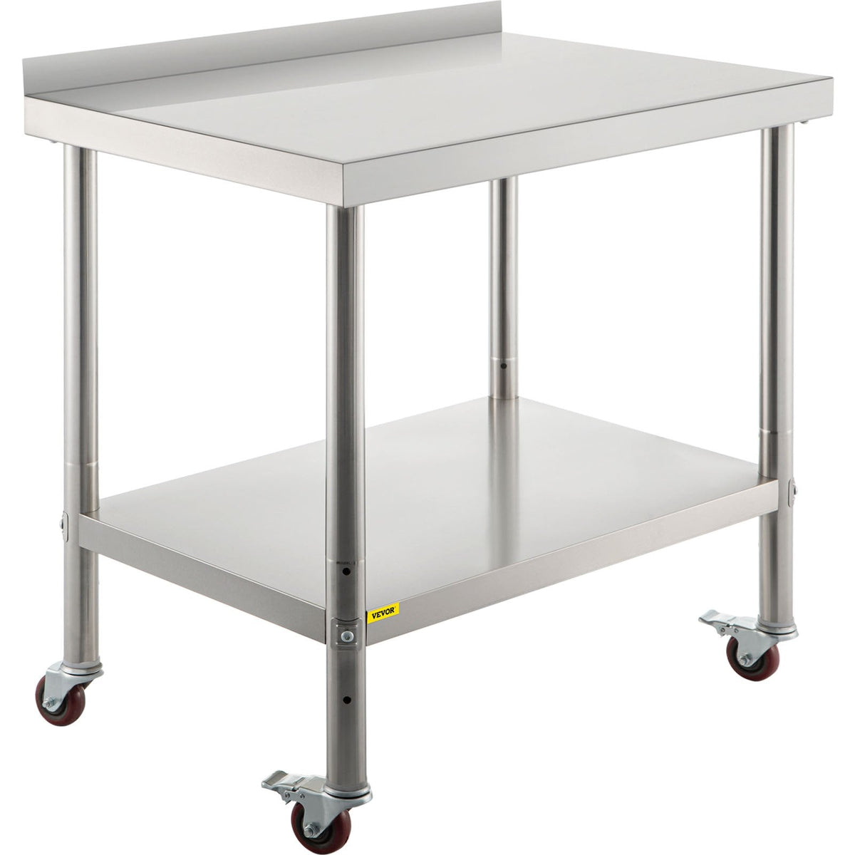 VEVOR Stainless Steel Prep Table, 36 x 24 x 35 Inch, 440lbs Load
