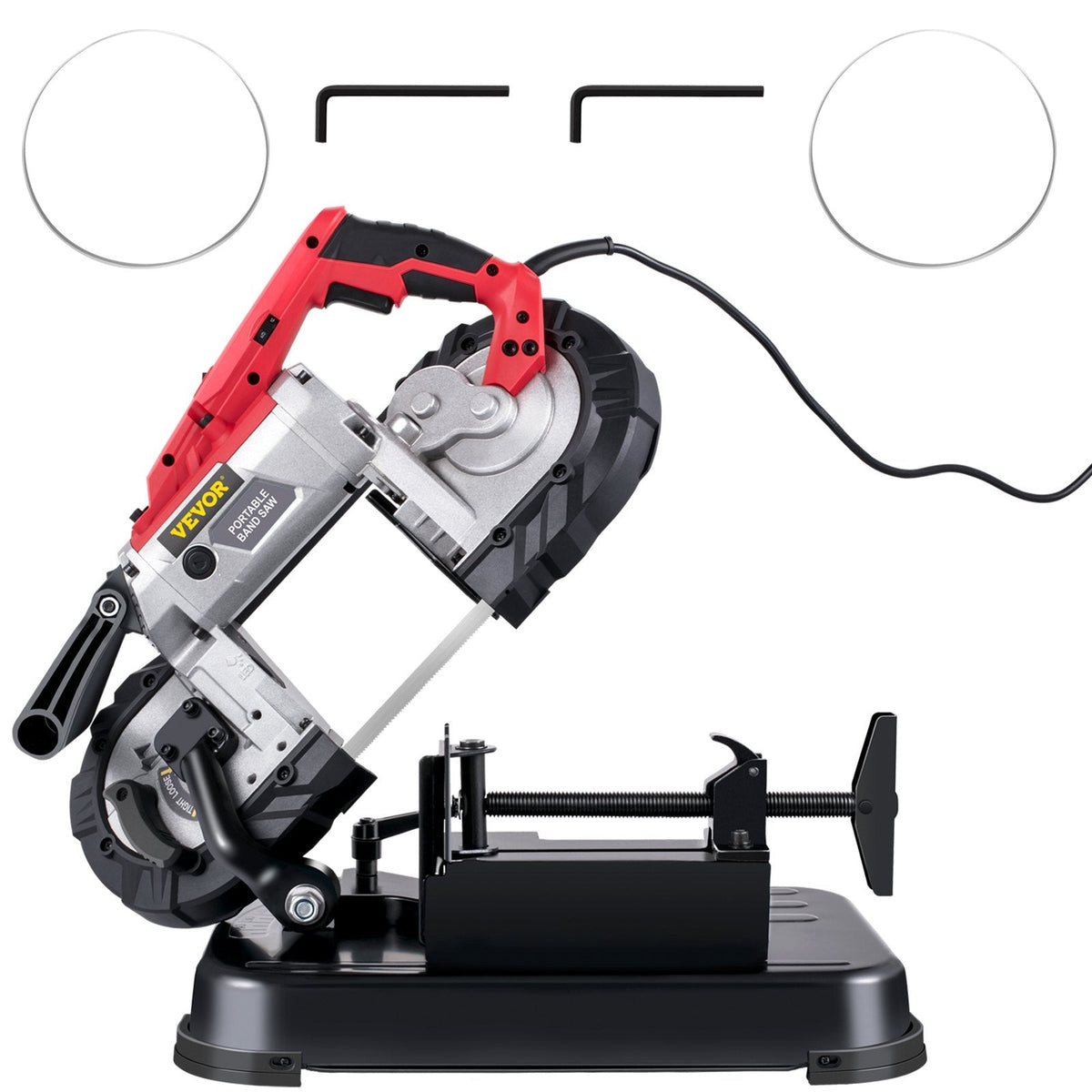 VEVOR Portable Band Saw, 127 mm x 127 mm Cutting Depth with Removable