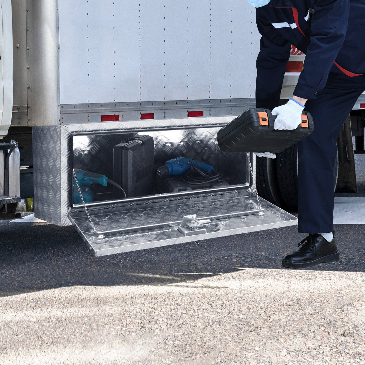 VEVOR Underbody Truck Box, 914 x 355 x 405 mm Pickup Storage Box,