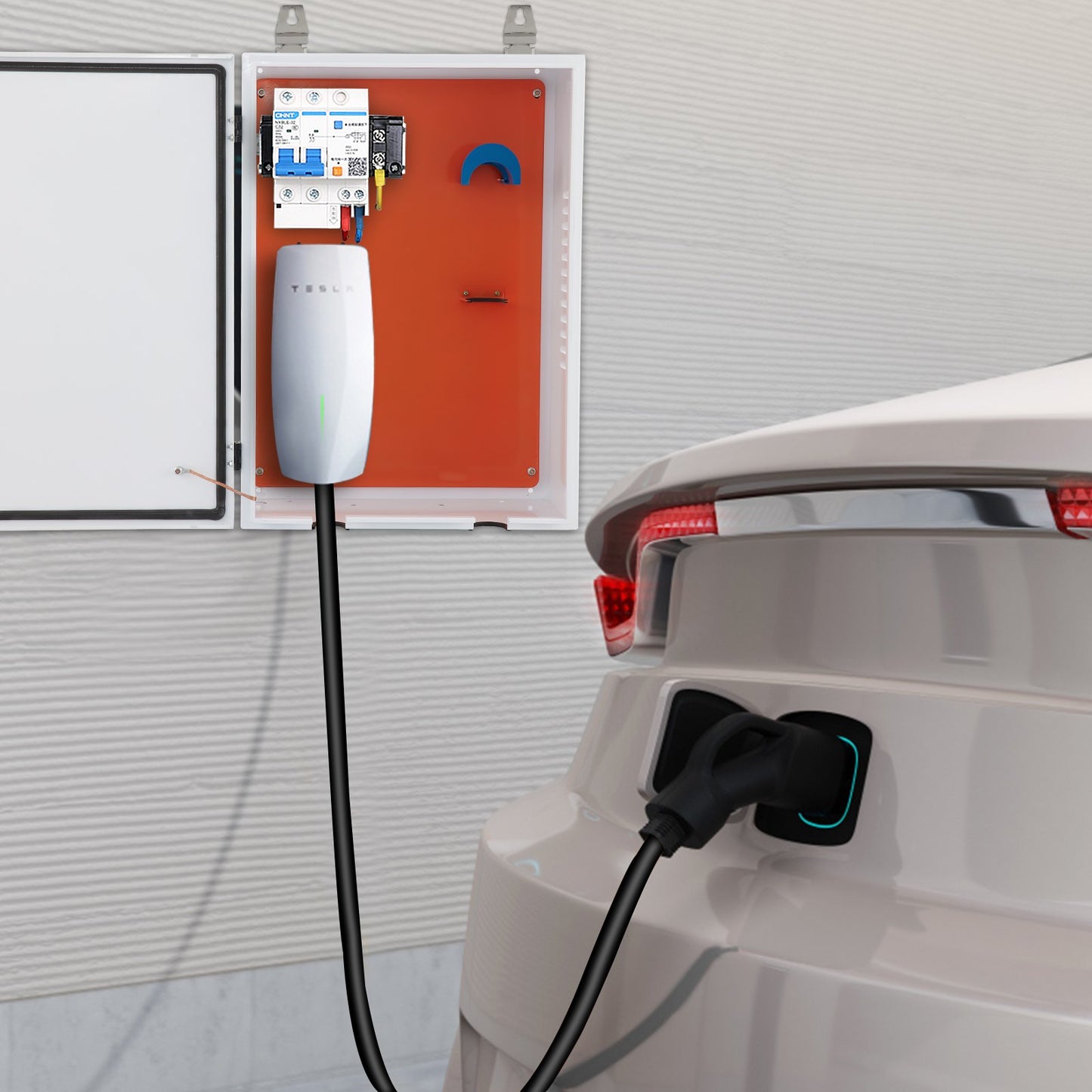 Tesla Charger Station Box, 70x50x25cm, Outdoor Cable Box Charging Box