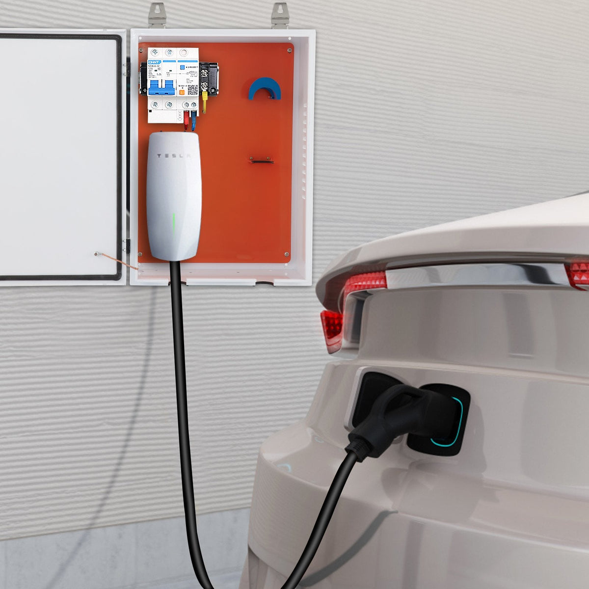 VEVOR Tesla Charger Station Box, 70x50x25cm, Outdoor Cable Box