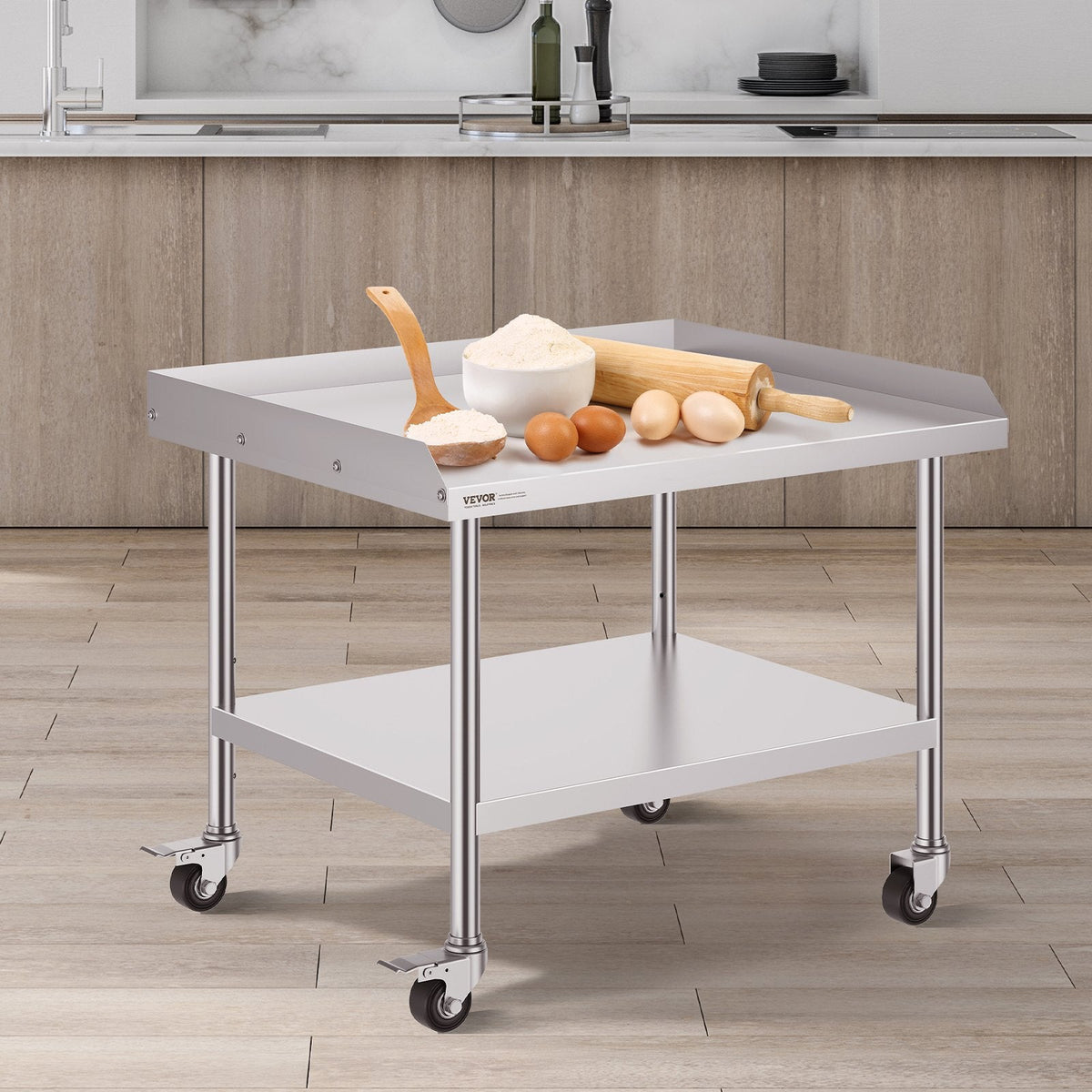 VEVOR Stainless Steel Work Table 76.2x91.4 cm Commercial Food Prep