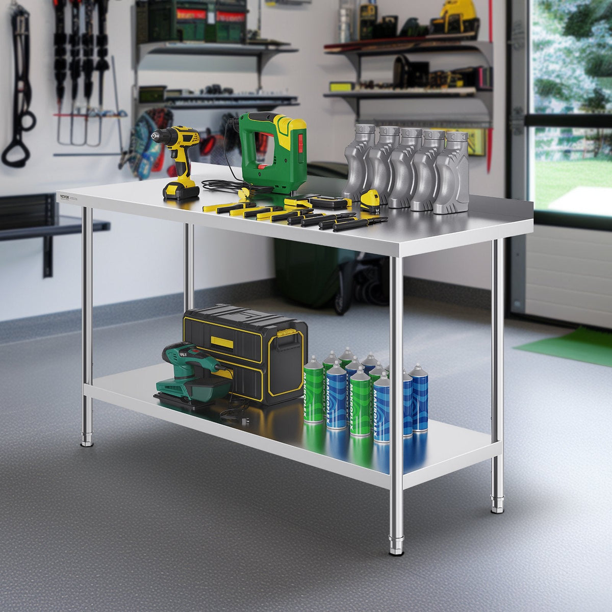VEVOR 24 x 60 x 36 Inch Stainless Steel Work Table, Commercial Food