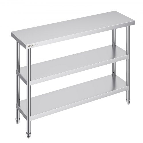 VEVOR Stainless Steel Food Prep Table Commercial Kitchen Work Table