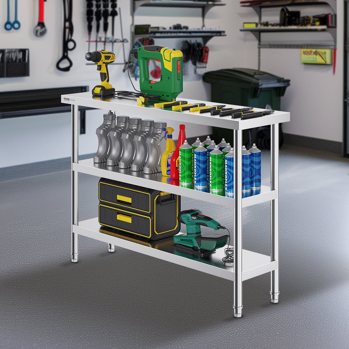 VEVOR Stainless Steel Food Prep Table Commercial Kitchen Work Table