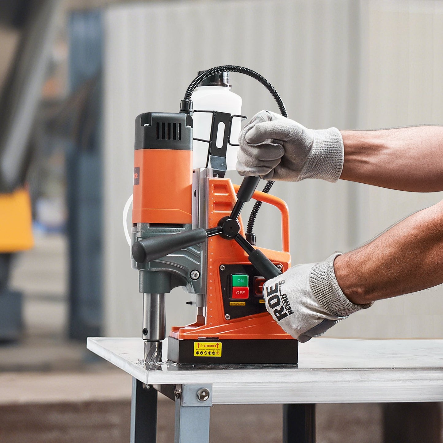 Magnetic Drill, 1300W Motor 1.6 in Boring Diameter, 2810 lbf Portable