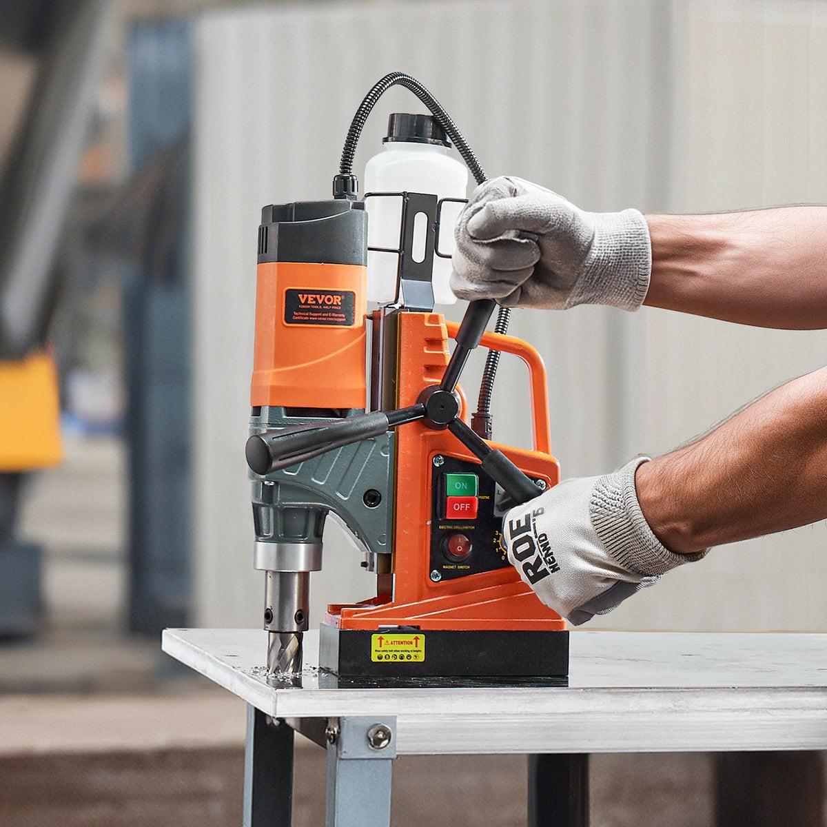 VEVOR Magnetic Drill, 1450W Motor 1.6 in Boring Diameter, 2810 lbf