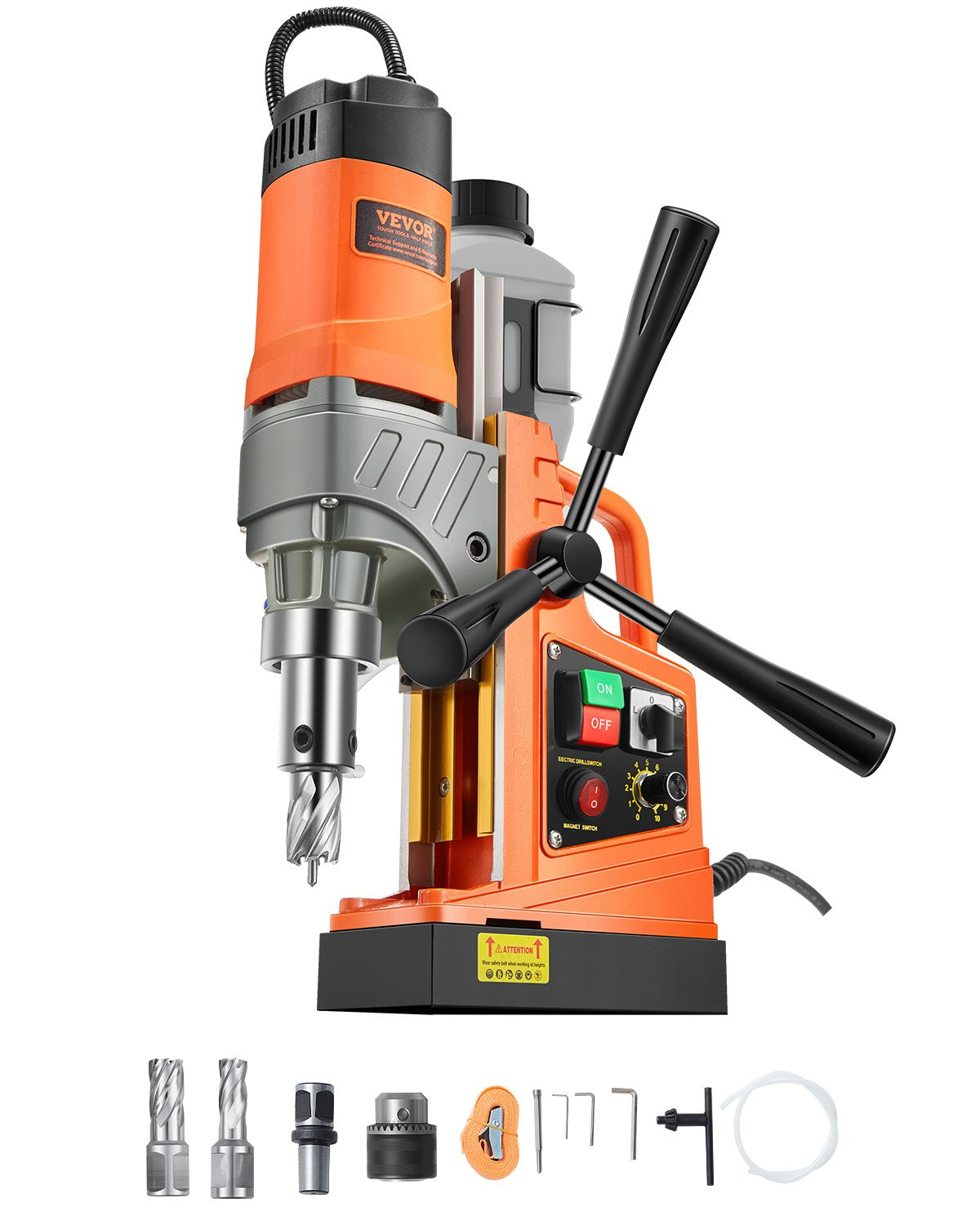 VEVOR Magnetic Drill, 1450W Motor 1.6 in Boring Diameter, 2810 lbf