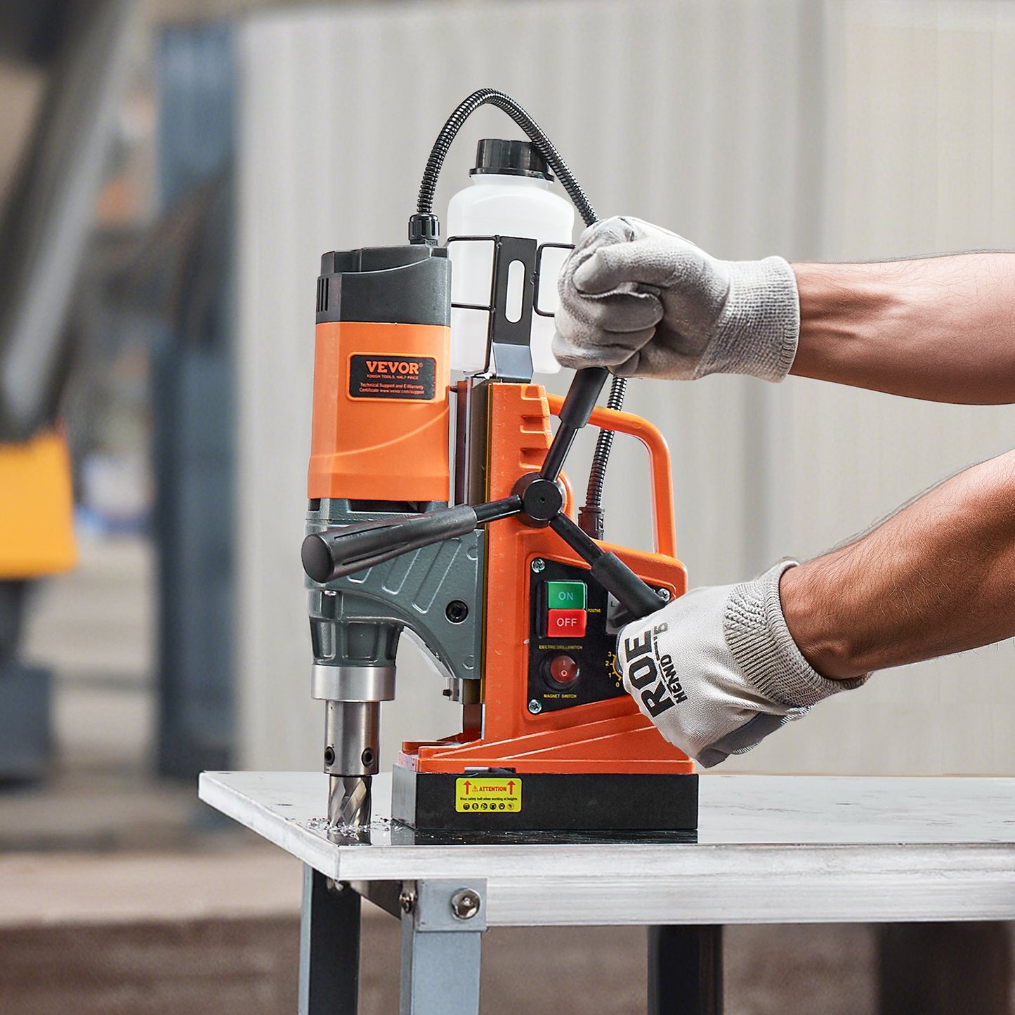 Magnetic Drill, 1450W Motor 2 in Boring Diameter, 2878 lbf Portable