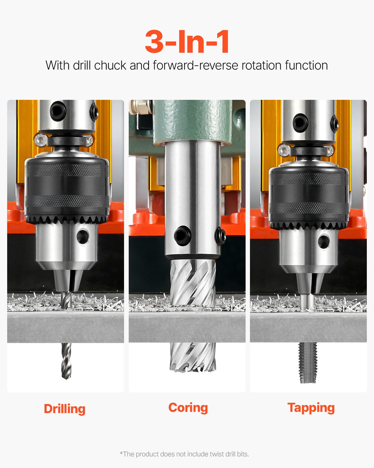 Magnetic Drill, 1450W Motor 50 mm Coring Diameter, 13000 N Magnetic