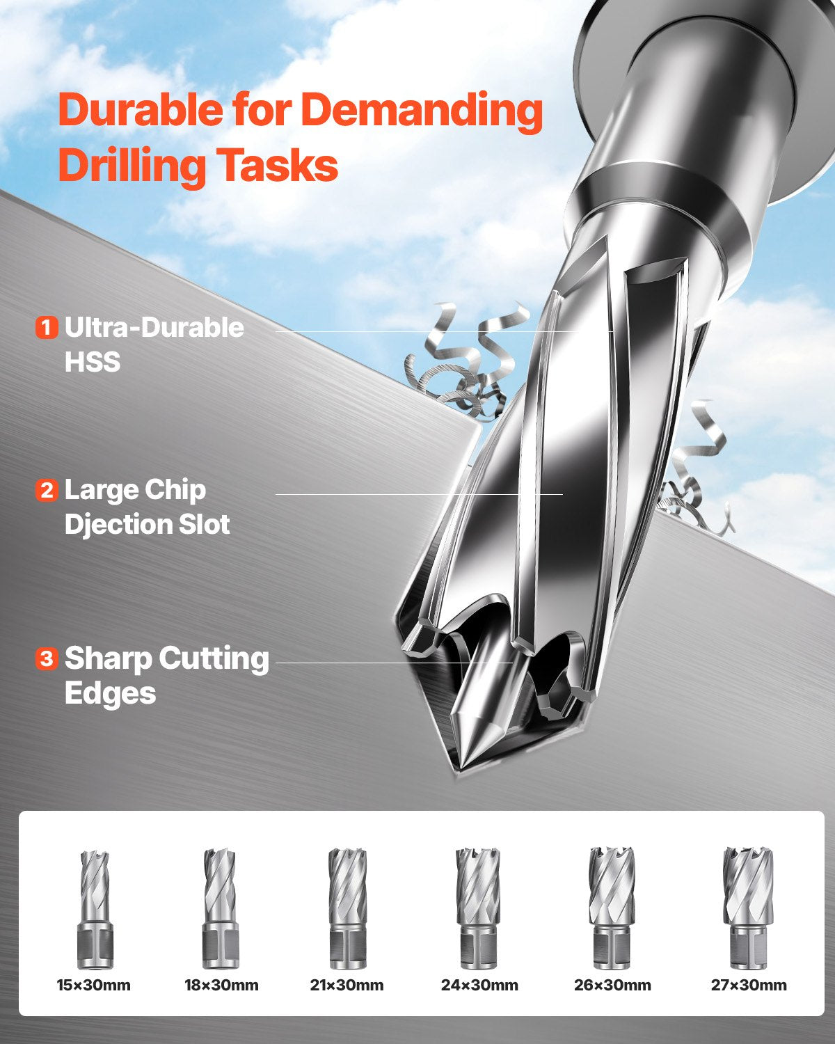 Magnetic Drill, 1450W Motor 50 mm Coring Diameter, 13000 N Magnetic