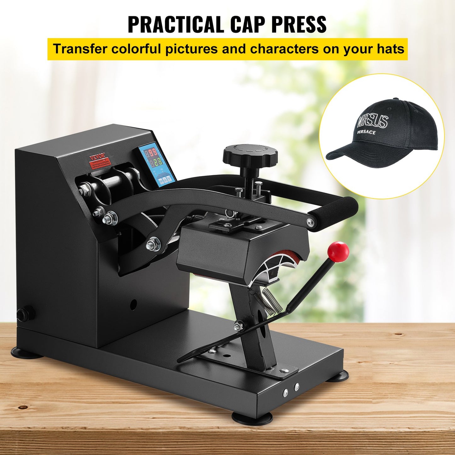 Hat Heat Press 5.5 x 3.5 inch Heat Press Machine 600W Professional Hat