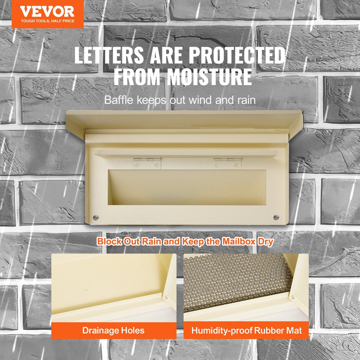 VEVOR Through The Wall Drop Box, Heavy Duty Steel Through the Wall