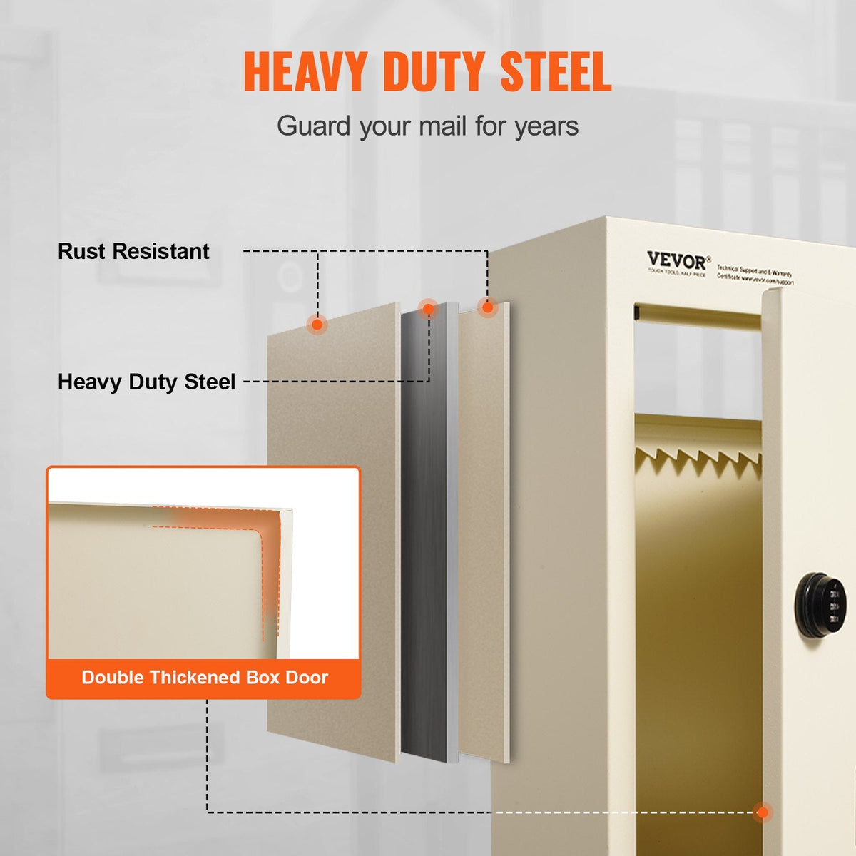 VEVOR Through The Wall Drop Box, Heavy Duty Steel Through the Wall