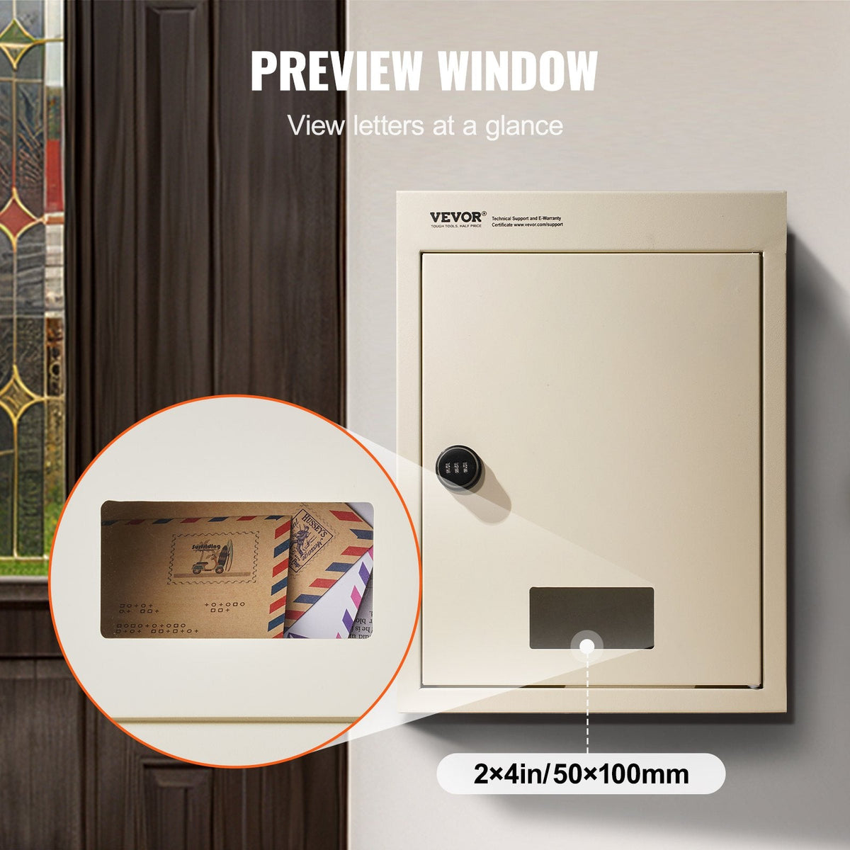 VEVOR Through The Wall Drop Box, Heavy Duty Steel Through the Wall