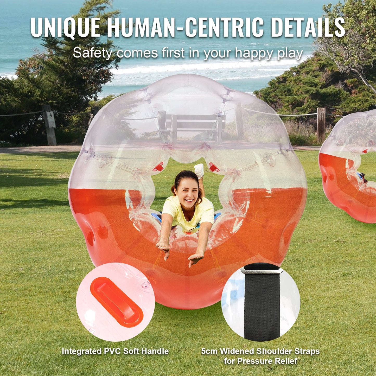 Inflatable Bumper Ball 1-Pack, 5FT/1.5M Body Sumo Zorb Balls for Teen