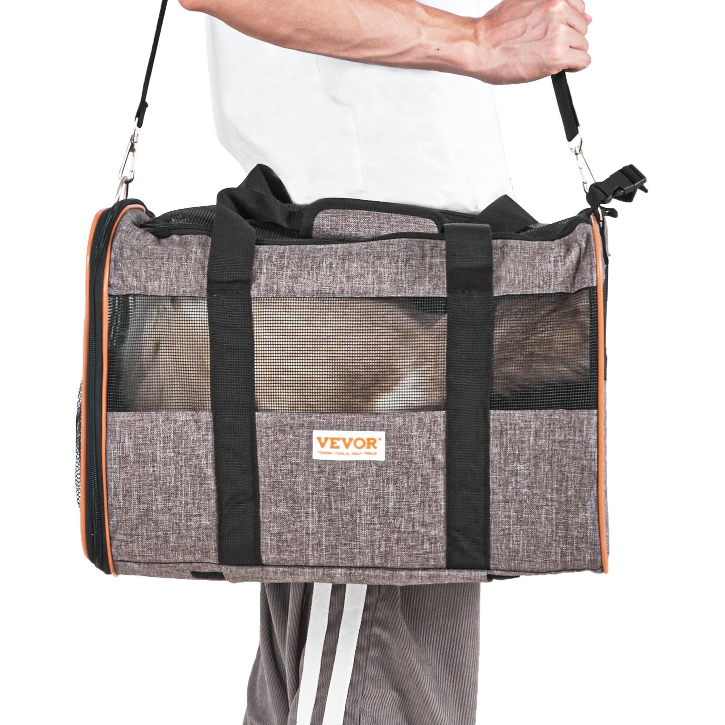 Cat Carrier with Wheels, Airline Approved Rolling Pet Carrier with