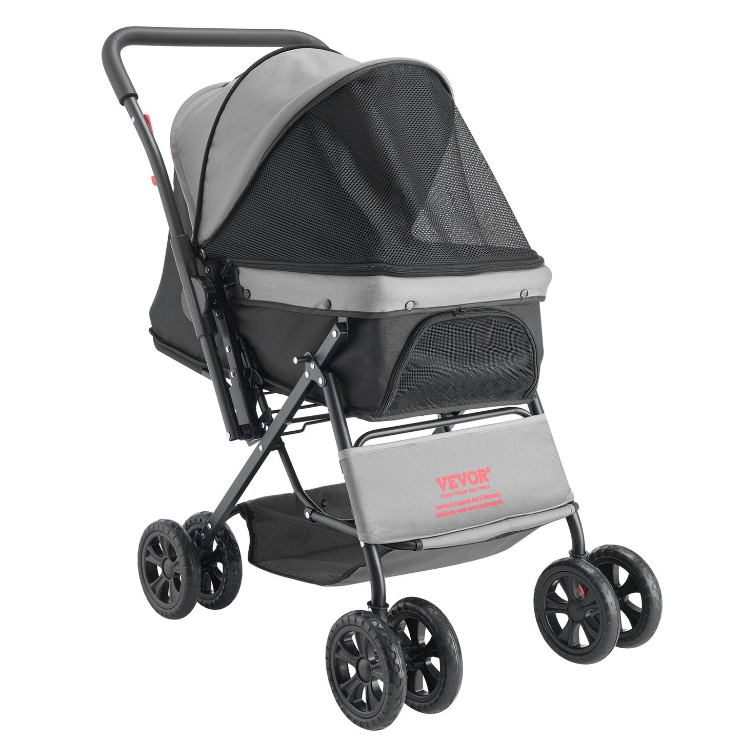 Pet Stroller, 44 lbs Weight Capacity, Foldable Dog Stroller Cart, 4