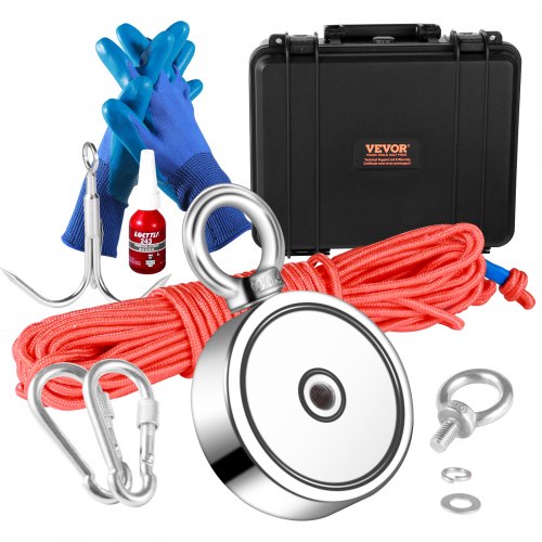 Magnet Fishing Kit, 544.3 kg Pulling Force Double Sided Fishing