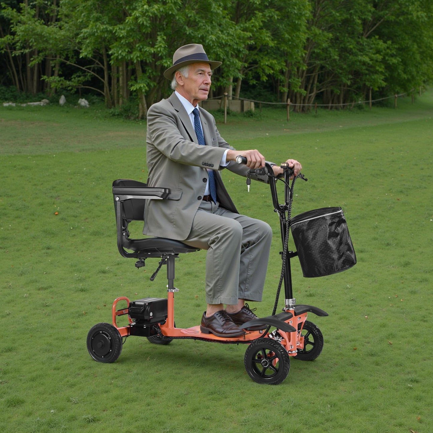 4-Wheel Folding Mobility Scooter for Adults & Seniors, 120kg Loading