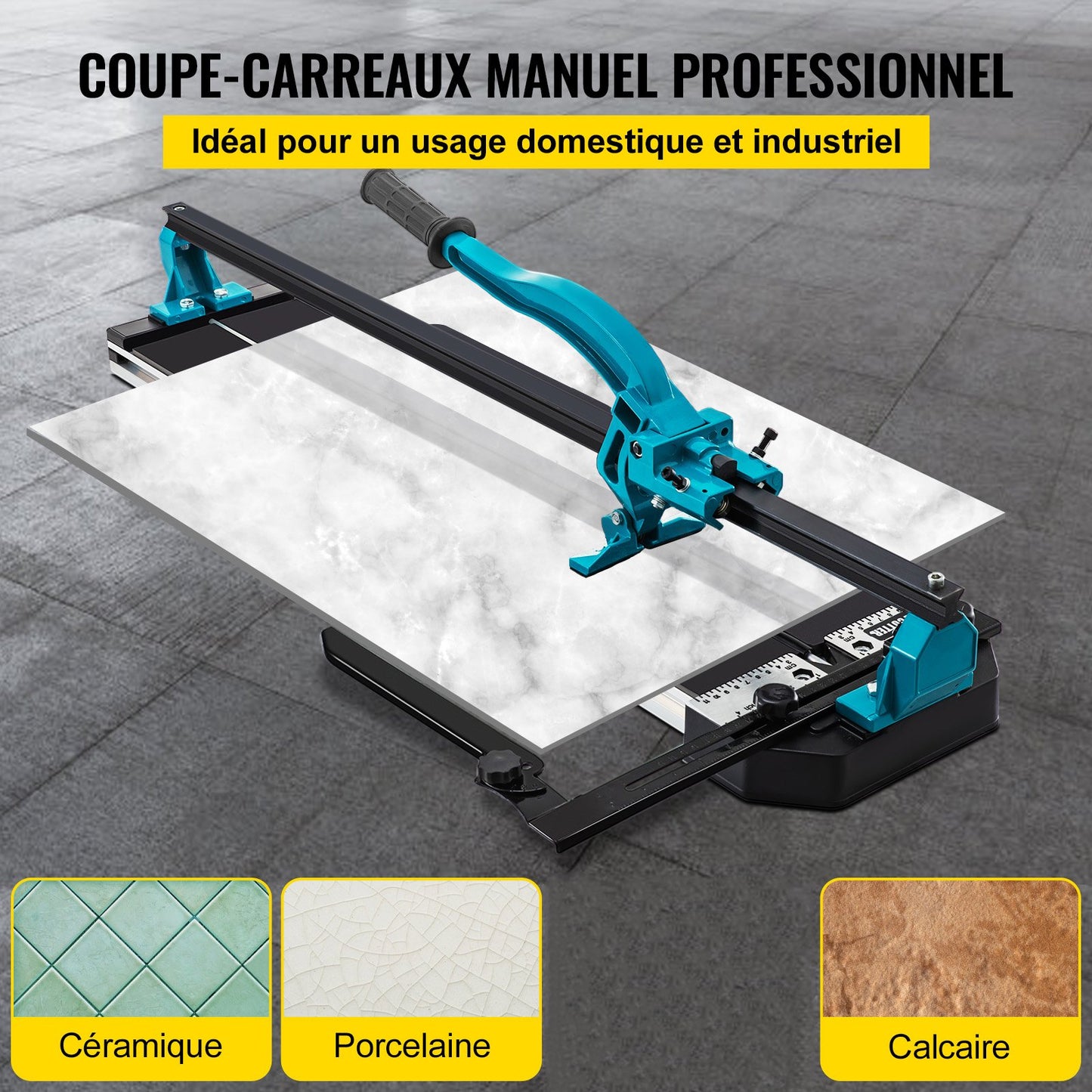 47 Inch Tile Cutter Single Rail Double Brackets Manual Tile Cutter 3/5