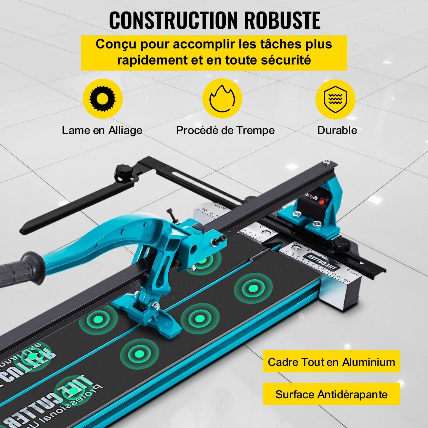 47 Inch Tile Cutter Single Rail Double Brackets Manual Tile Cutter 3/5