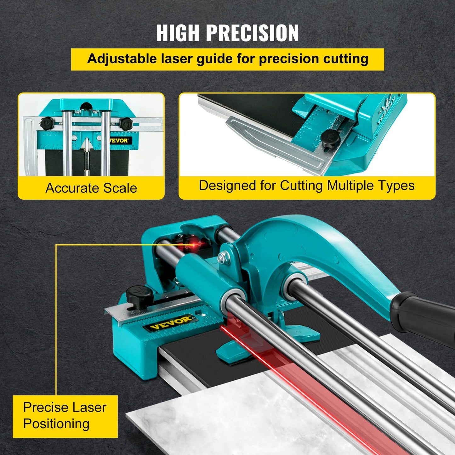 31 Inch/800mm Tile Cutter Double Rails & Brackets Manual Tile Cutter