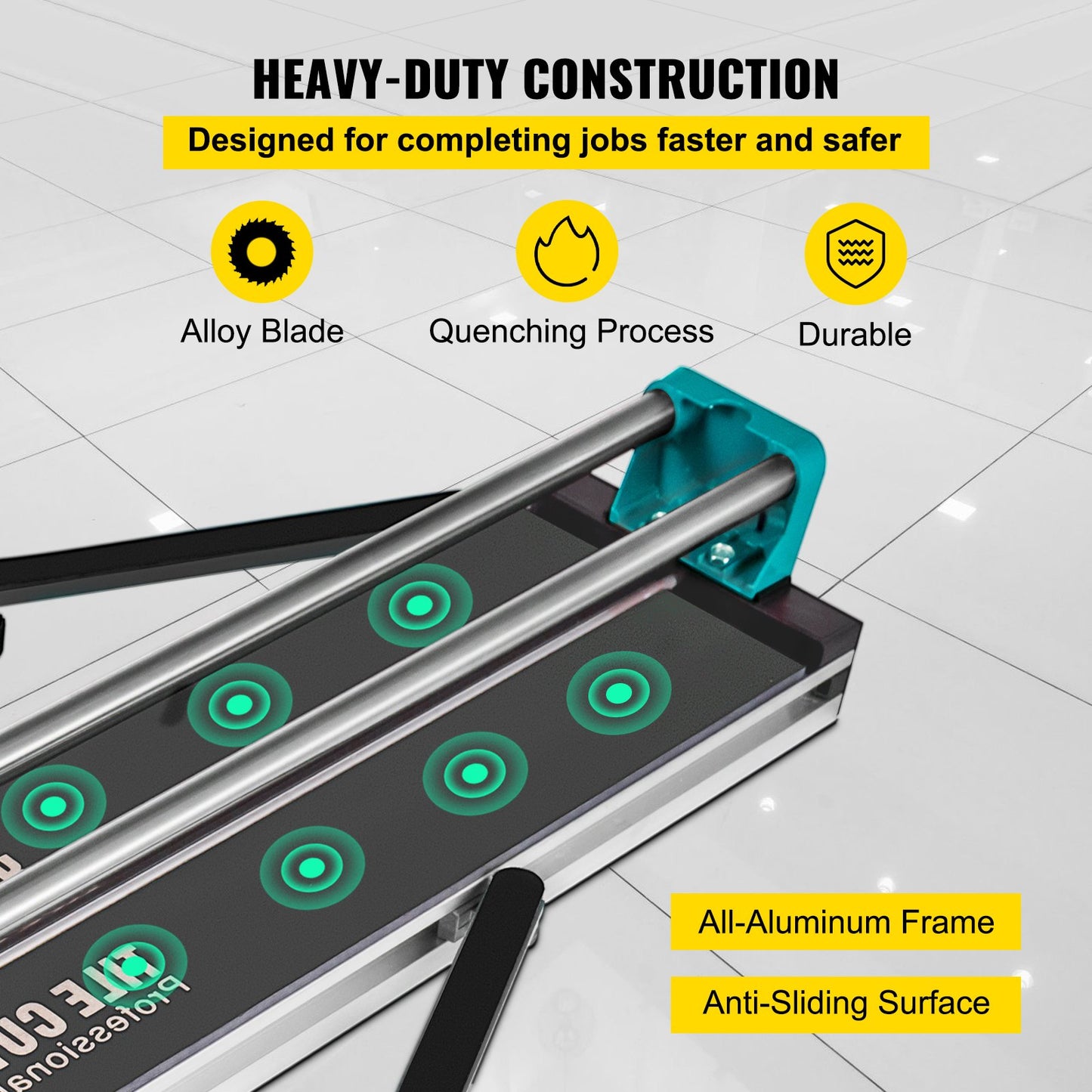 31 Inch/800mm Tile Cutter Double Rails & Brackets Manual Tile Cutter