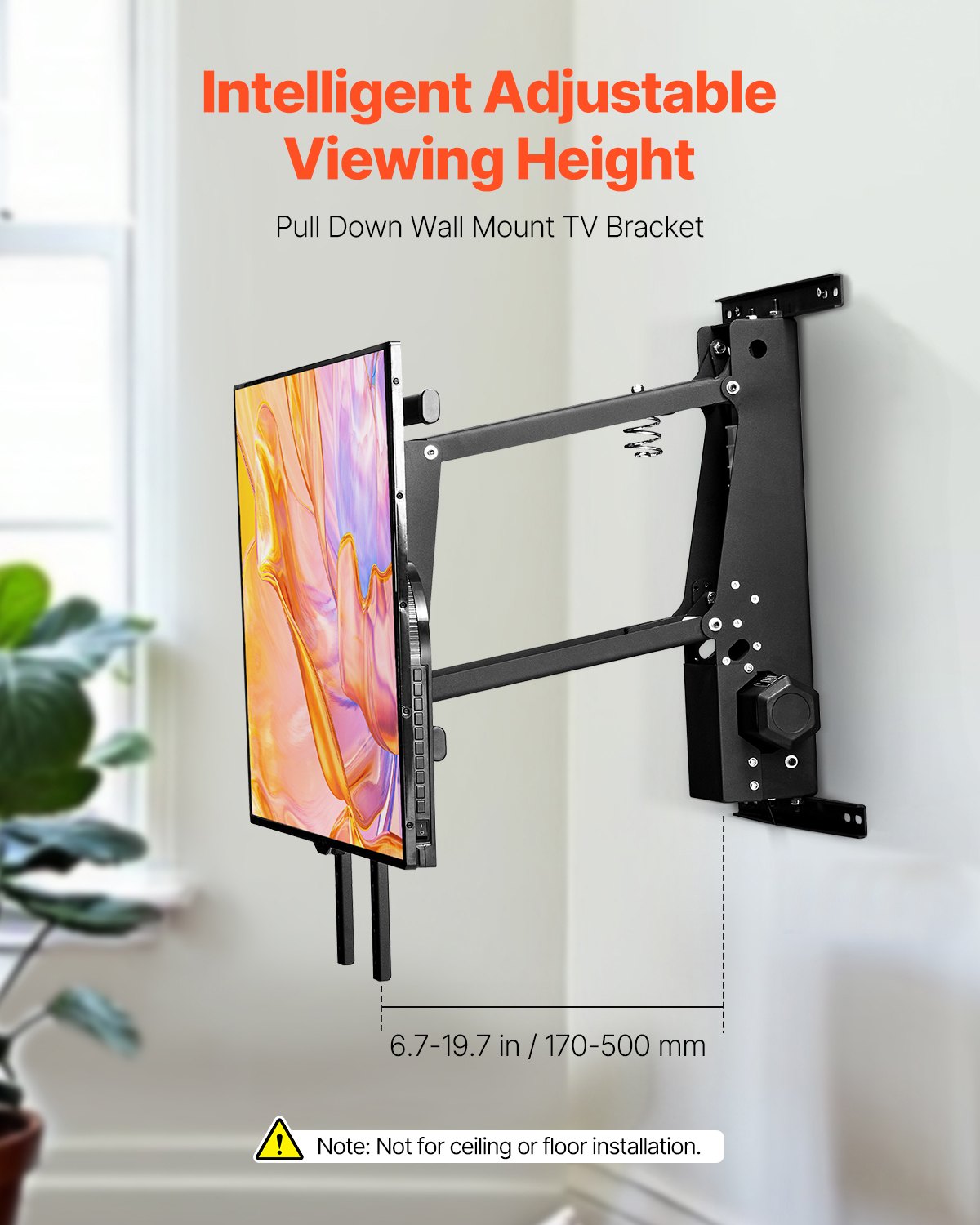 Motorized TV Wall Mount, TV Mount for 32 to 65 Inch TV, Electric