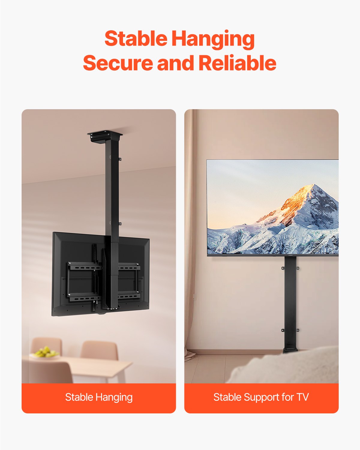 VEVOR Motorized Ceiling TV Mount, TV Wall Mount for 32 to 55 Inch TV,