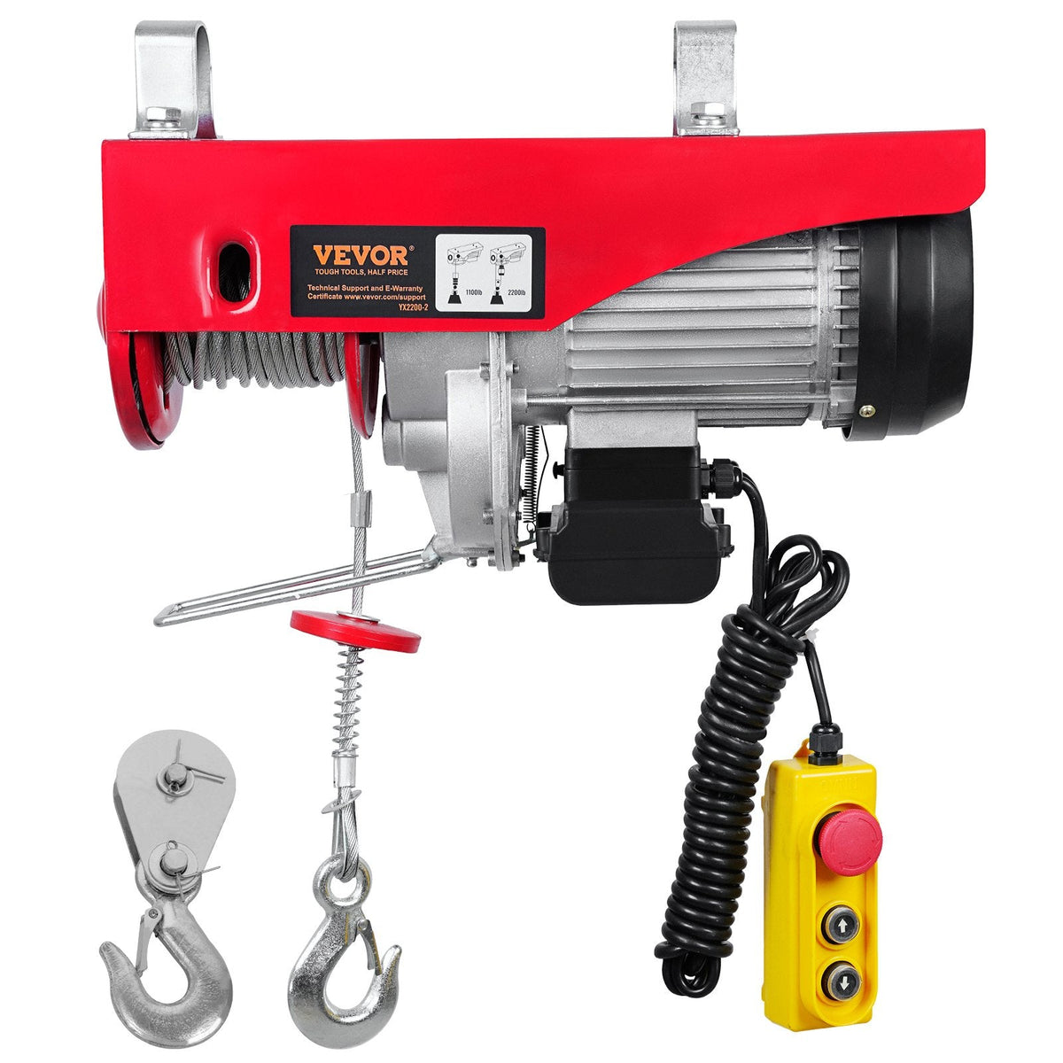 VEVOR Electric Hoist, 998 kg Lifting Capacity, 1600W 220V Electric