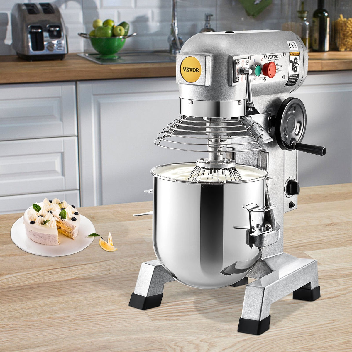 VEVOR Commercial Stand Mixer, 14.2 L Stainless Steel Bowl, 850W Heavy