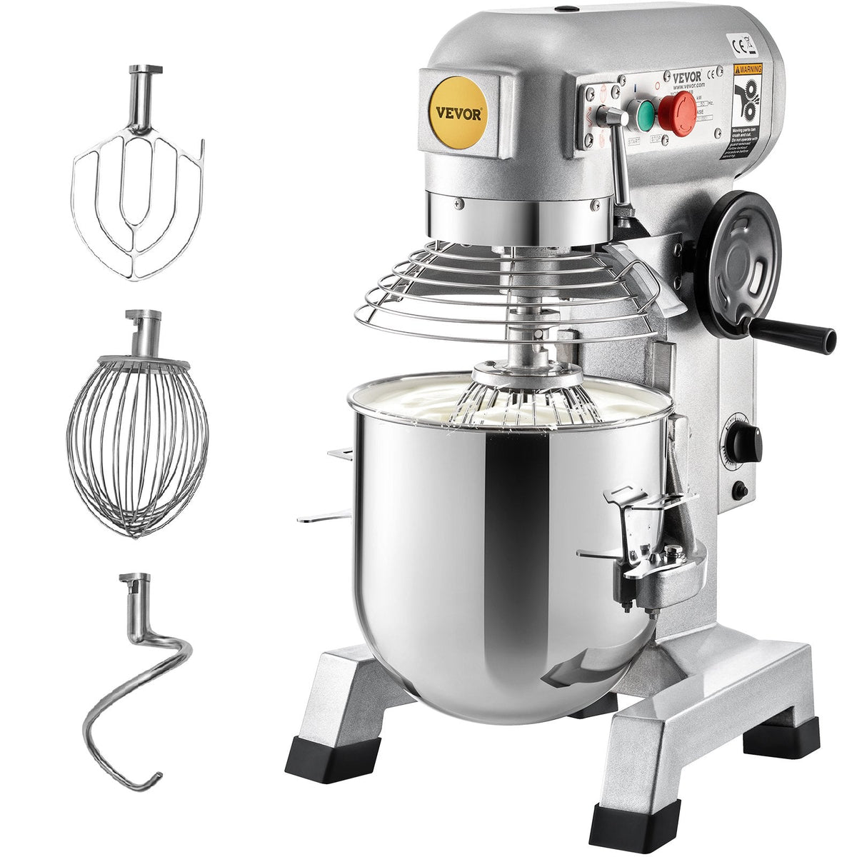 VEVOR Commercial Stand Mixer, 14.2 L Stainless Steel Bowl, 850W Heavy