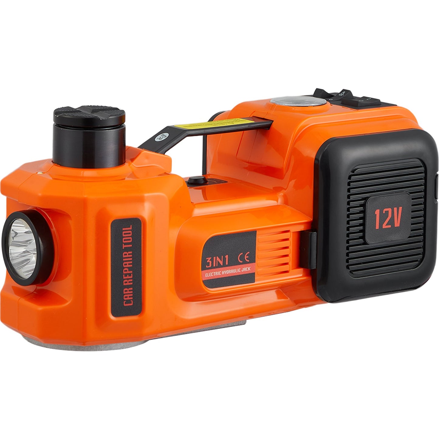 Electric Hydraulic Car Floor Jack 5 Ton 12V Built-in Tire Inflator