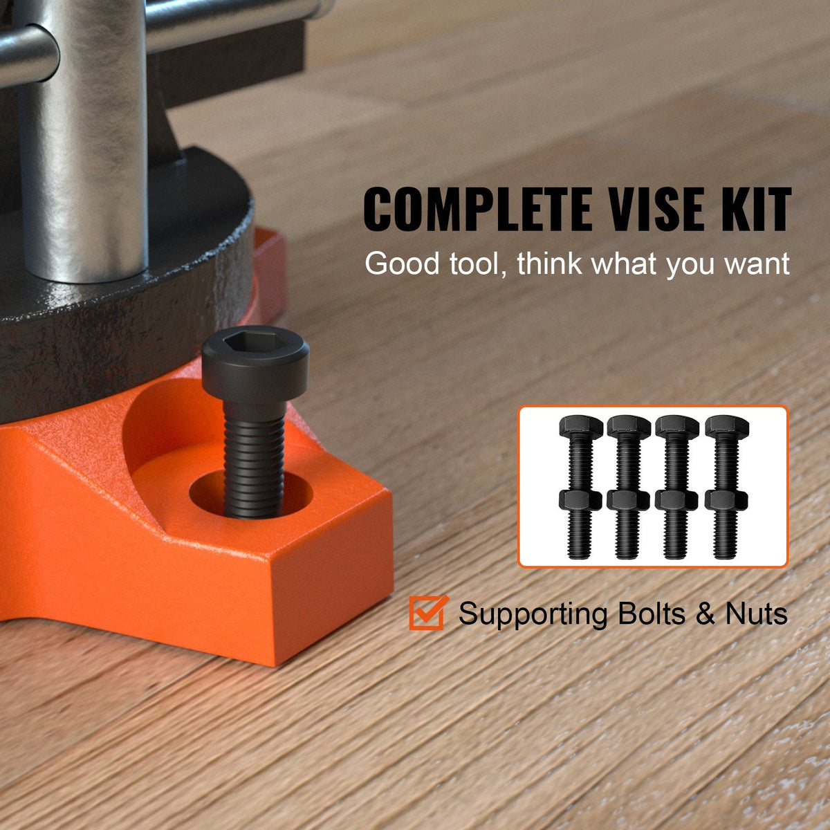 VEVOR Bench Vise, 114 mm(4.5-inch) Jaw Width 84 mm(3.3-inch) Jaw