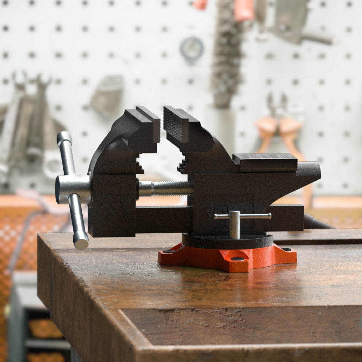 VEVOR Bench Vise, 114 mm(4.5-inch) Jaw Width 84 mm(3.3-inch) Jaw