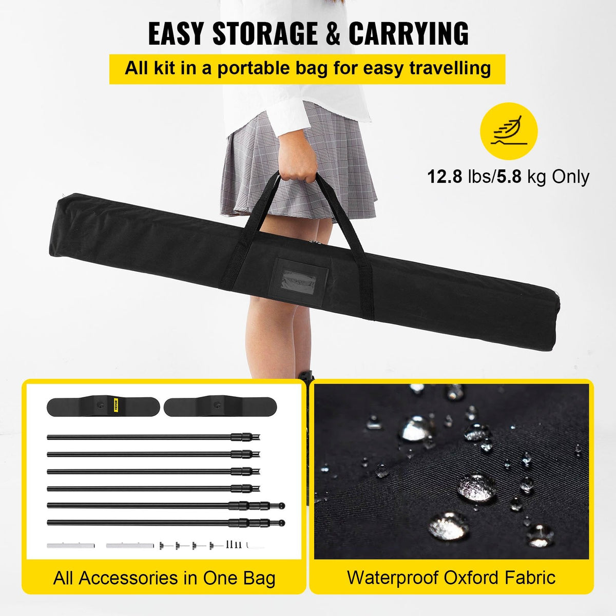 VEVOR 243.8 cm Backdrop Banner Stand Step and Repeat Adjustable