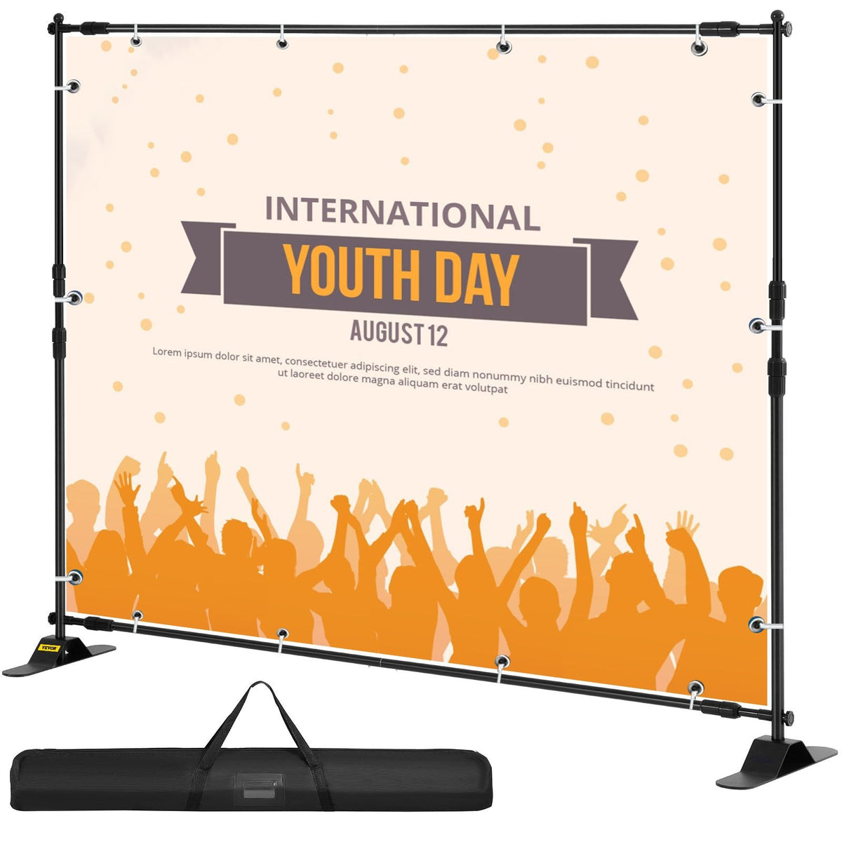 VEVOR 243.8 cm Backdrop Banner Stand Step and Repeat Adjustable