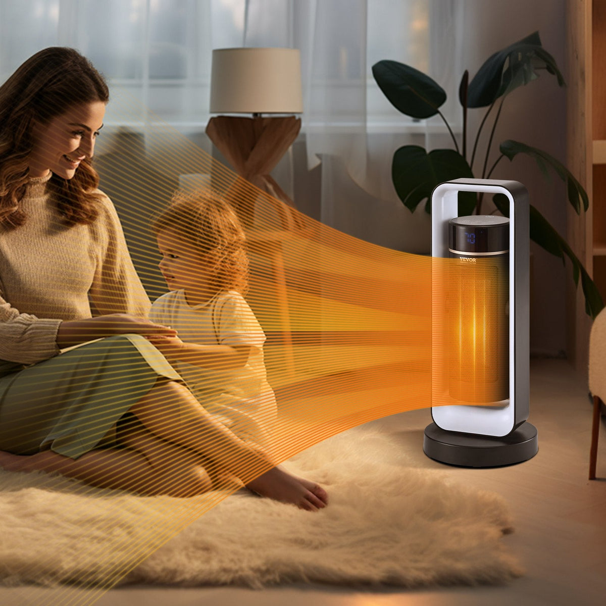 VEVOR Electric Space Heater with Thermostat Remote Control,