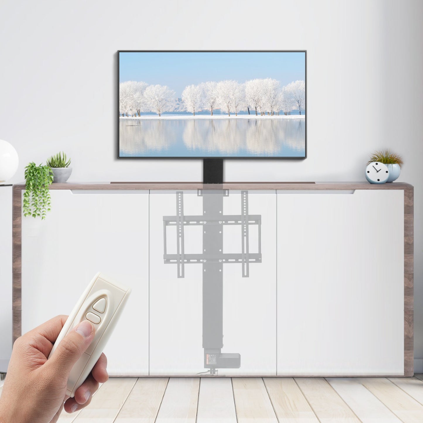 Motorized TV Lift Stroke Length 71.1 cm Motorized TV Mount Fit for