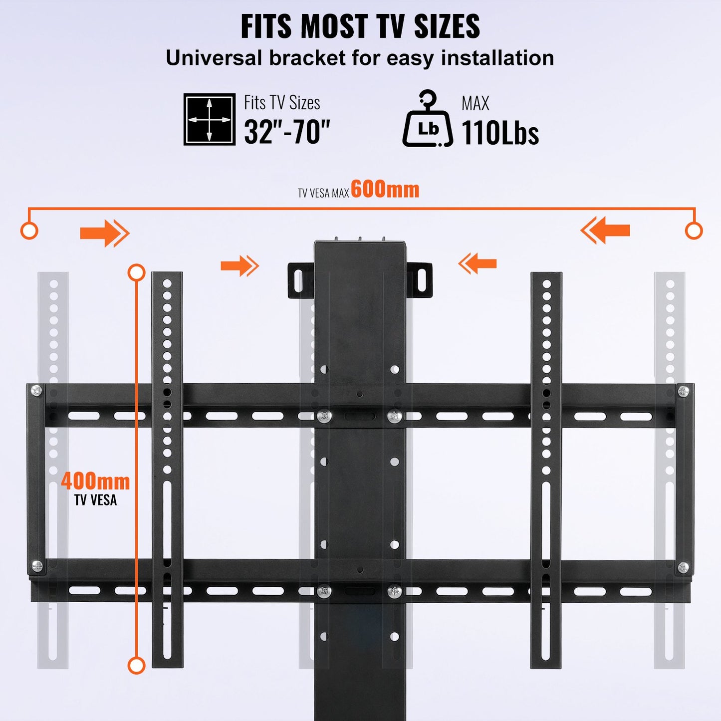 TV Lift Stand Motorized TV auto Lift Mount Bracket for 66–152.4 cm