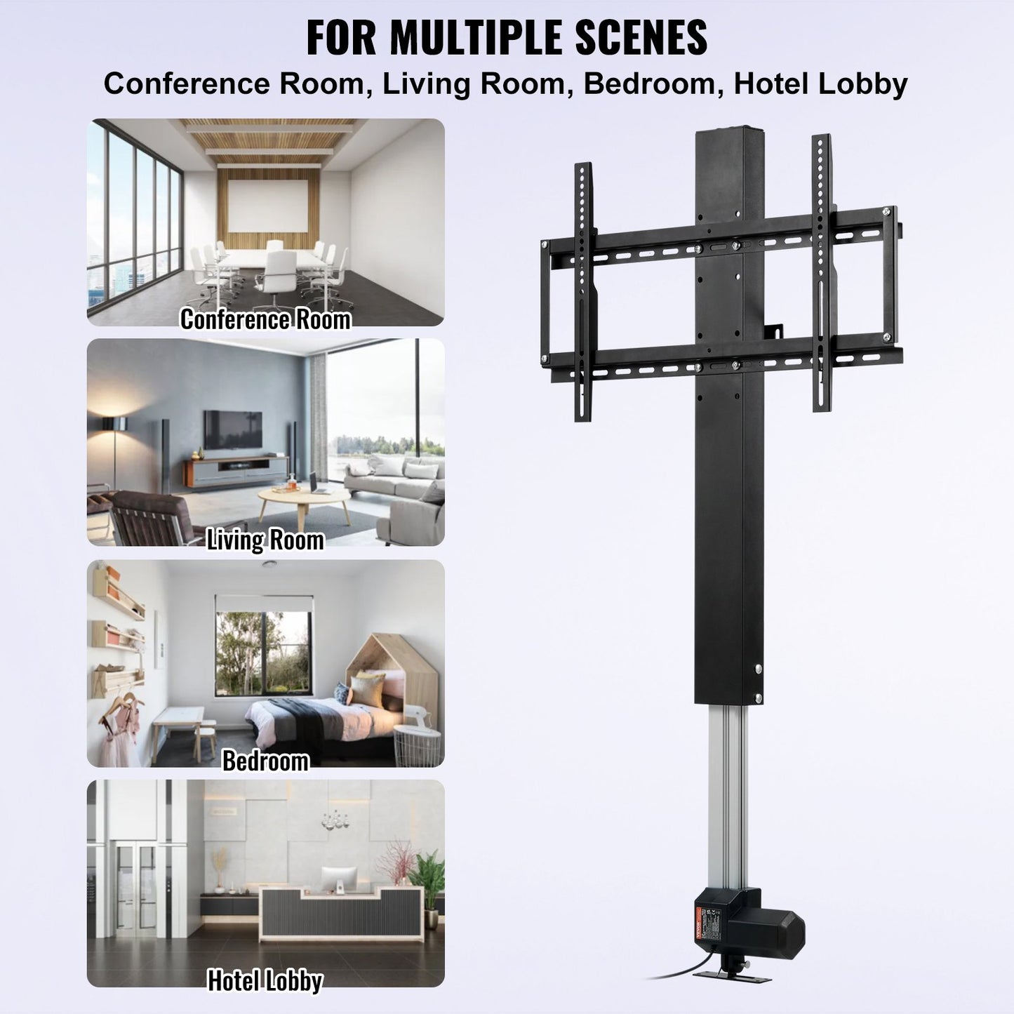 TV Lift Stand Motorized TV auto Lift Mount Bracket for 66–152.4 cm