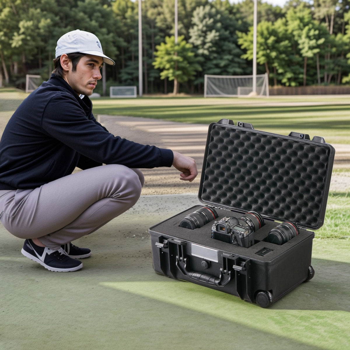 VEVOR Weatherproof Hard Case, Heavy Duty Protective Dry Box Case with